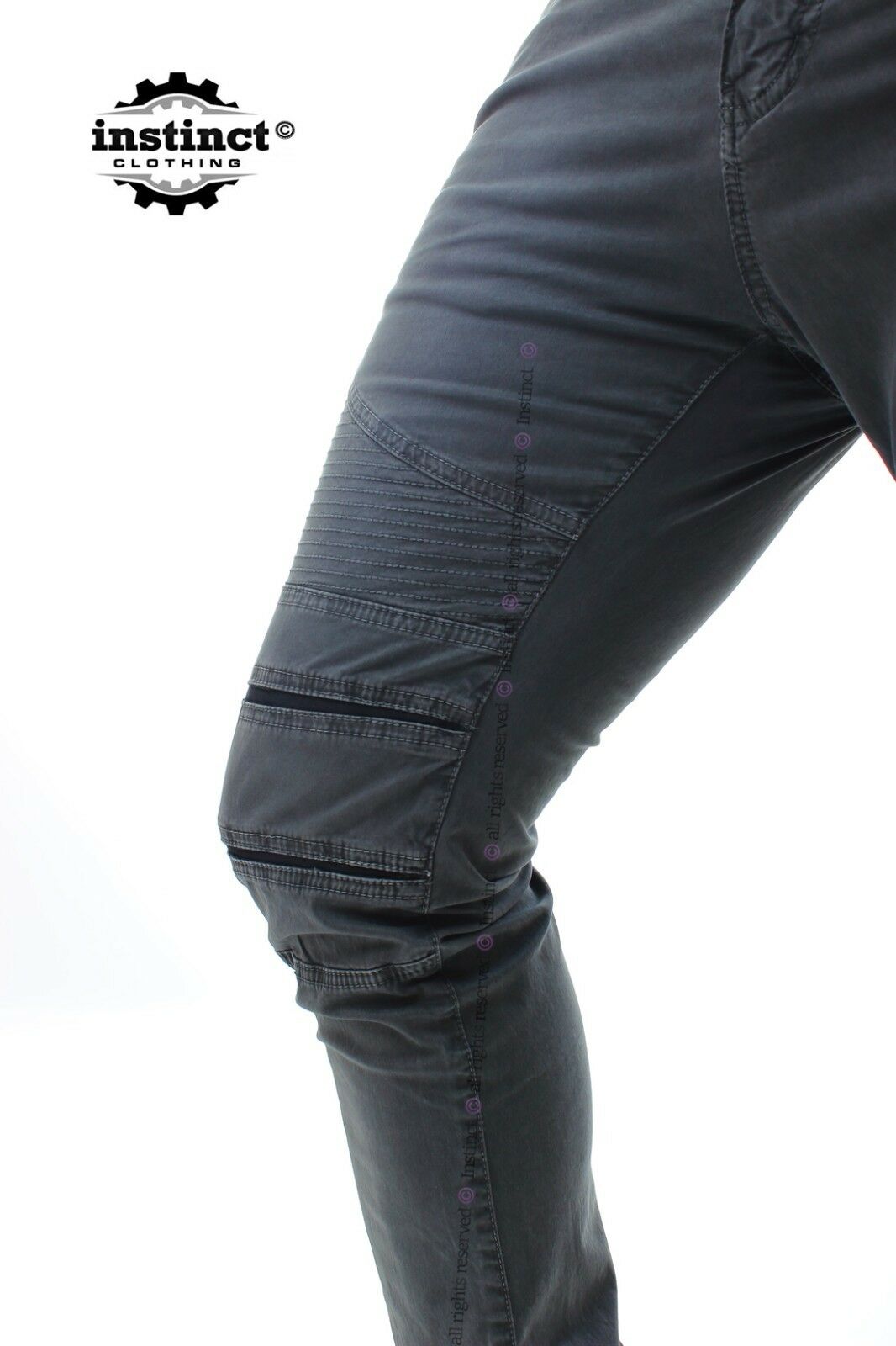 Pantaloni uomo cargo chino jeans slim fit eleganti biker in cotone